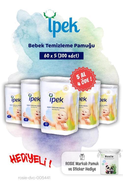 5 AL 4 ÖDE 60'lı Bebek Temizleme Pamuğu ve Rosie Pamuk hediye