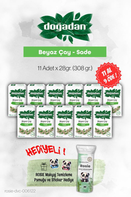 Beyaz Çay Sade 28gr 11 AL 9 ÖDE ve Rosie
