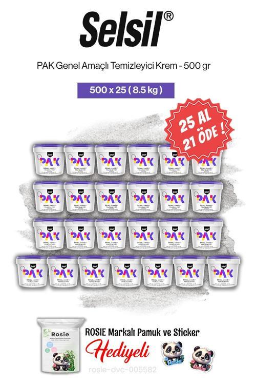 25 AL 21 ÖDE PAK Genel Amaçlı Temizleyici Krem 500 gr ve rosie pamuk