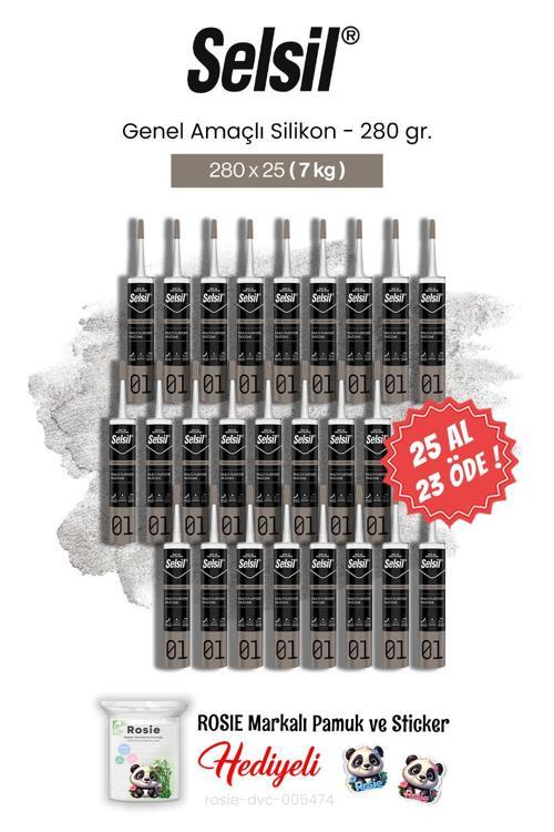 280 gr 25 AL 23 ÖDE Genel Amaçlı Silikon ve rosie pamuk