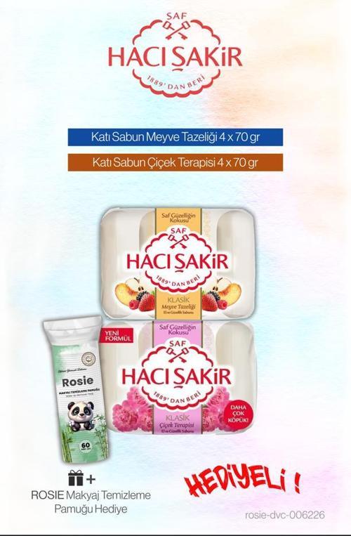 Çiçek Terapisi ve Meyze Tazeliği Katı Sabun 4x70 ml, Rosie Pamuk