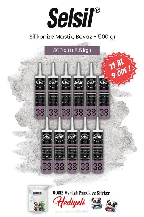 500 gr, Silikonize Mastik, Beyaz 11 AL 9 ÖDE ve rosie pamuk