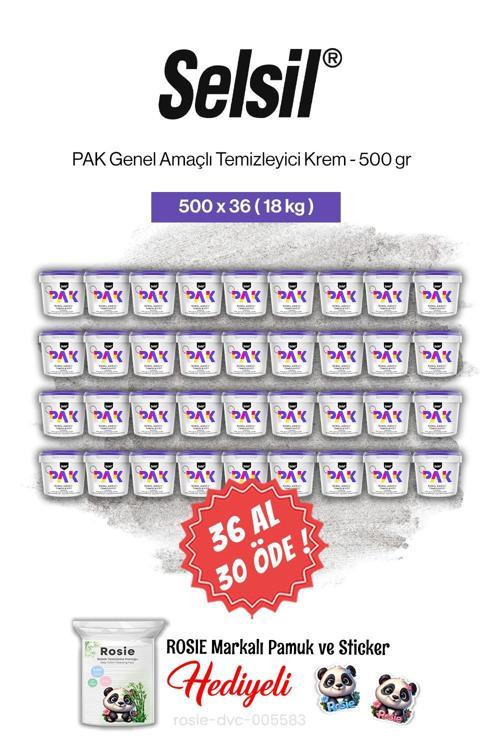 36 AL 30 ÖDE PAK Genel Amaçlı Temizleyici Krem 500 gr ve rosie pamuk