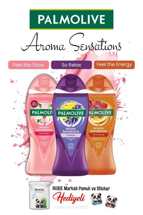 Duş Jeli Aroma Sensations Serisi 3'lü 500 ml ve Rosie Hediye