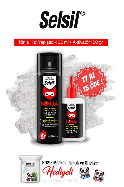 Ninja Hızlı Yapıştırıcı Set, 17 AL 15 ÖDE ve rosie pamuk