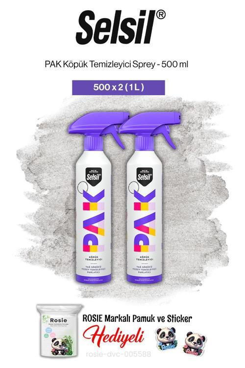 PAK Köpük Temizleyici Sprey 500 ml 2 adet ve rosie pamuk