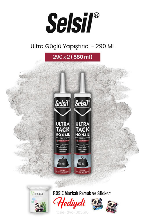 Ultra Güçlü Yapıştırıcı 290 ml, 2 adet ve rosie pamuk