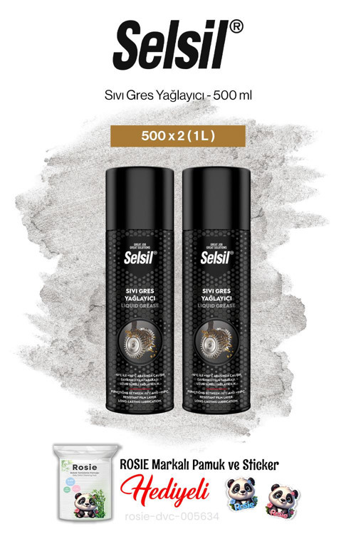 Sıvı Gres Yağlayıcı, 500 ml 2 adet ve rosie pamuk