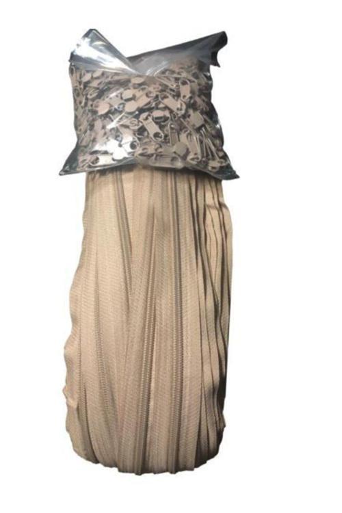 Krem Fermuar 200 Metre + 200 Adet Başlık Tip 5 Kırlent Fermuar