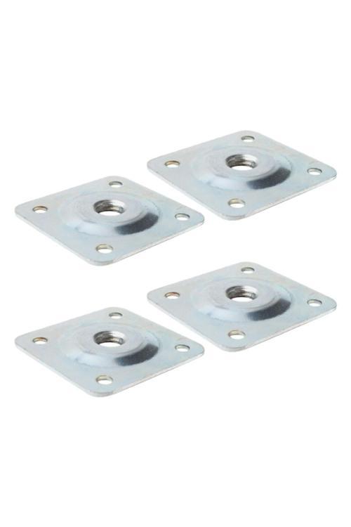 50X50 M8 Sehpa Ayak Bağlantı Sac Aparatı Düz (4 Adet)