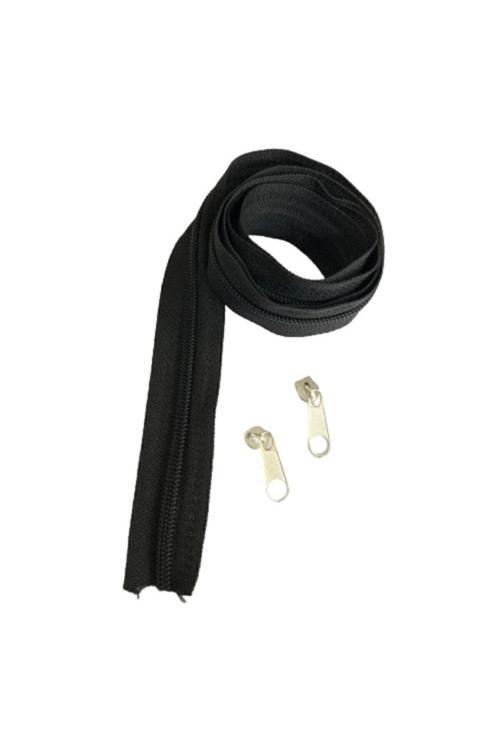 10 Metre Siyah Fermuar 20 Başlık Takılı Yorgan Fermuarı Yastık Fermuarı Çok Amaçlı Fermuar