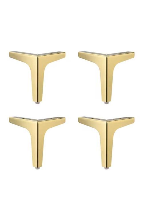 15 Cm Modern Model Gold Metal Mobilya, Dolap, Koltuk, Tv Ünitesi Ayakları (4 Adet)-Robot Süpürge