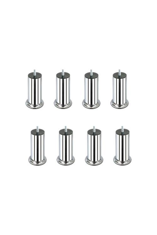 10 Cm Baza Ayağı Koltuk Ayağı Kanepe Ayağı Civatalı 3-8" (Kalın Diş) (8 Adet)