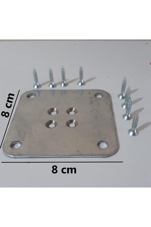 8 Cm E 8 Cm Ahşap Bağlantı Saçı, Düz Metal Aparat, Ayak Aparatı, Metal Saç, Düz Aparat, Saç Aparat