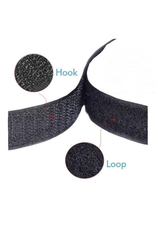 Siyah Cırt Cırtlı Bant 2 Çift Taraflı Amerikan Fermuarı 3 Cm Genişlik 1 Metre