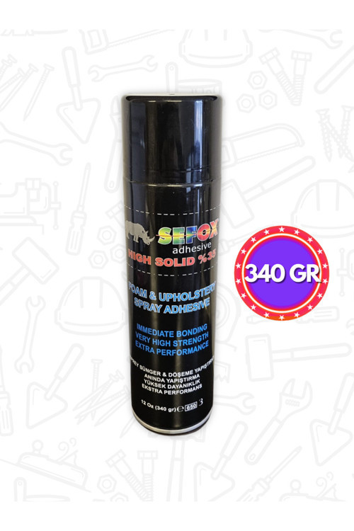 Sefox Sprey Yapıştırıcı Genel Yapıştırıcı Hızlı 340 Gr Oto Deri Yapıştırma Spreyi