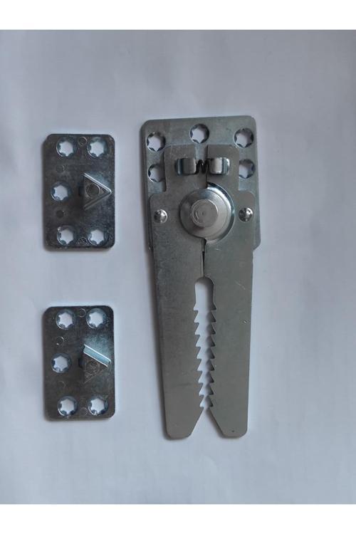 Metal Köşe Koltuk Birleştirici Aparatı Kapalı Yay (Timsah) (1 Erkek 2 Dişi )