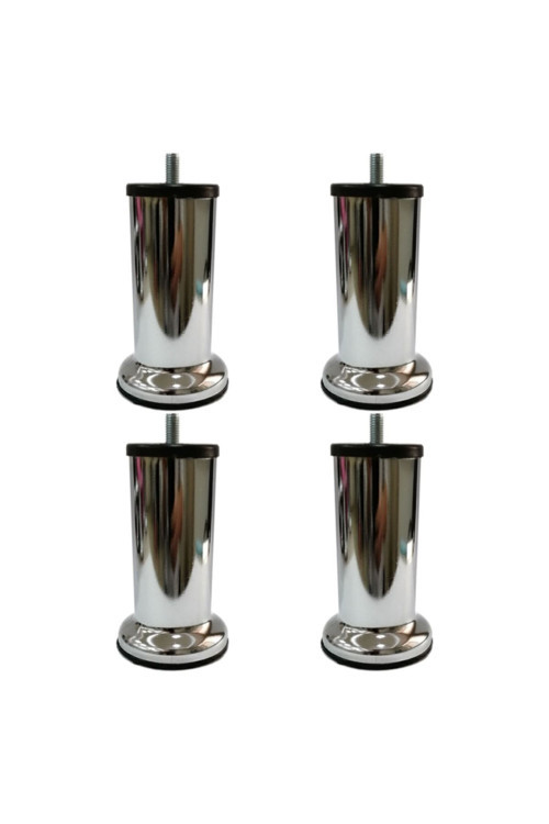 Metal Baza Koltuk Kanepe Sehpa Ayağı Krom 12 Cm M8 Ince Diş (4 Adet)