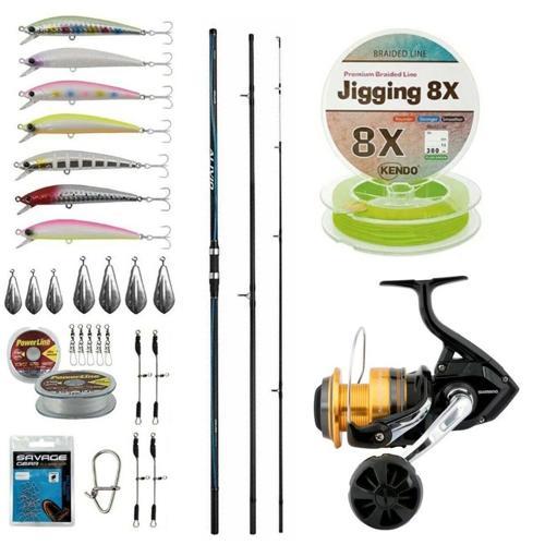 YekOutdoor Yüksek Performans Shimano Kamış Alivio Surf T 425 BX-G 4,25m 225g 3pc&Shimano Makina Socorro 6000 SW