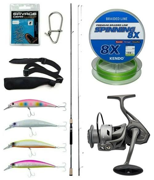 Spin Olta Seti Okuma Azaki Spin 274 cm 12-35 gr 2 Parça Spin Kamışı&Kendo Azurro 4000 Olta Makinesi