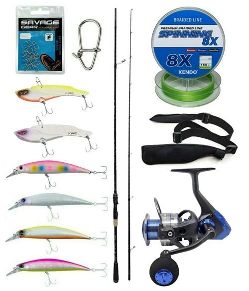 Spin Olta Seti Kendo Kenshi Pro 2.73m 12-45gr Olta Kamışı&Okuma Safina 3000A Olta Makinesi