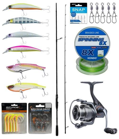 Pro Spin Seti Okuma Hakai Super Light Spin 8'6'' 259cm 10-35gr 2 Parça Olta Kamışı&Savage Gear Fazor 4000 Ol