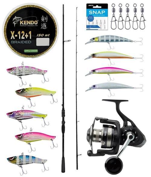 Pro Spin Seti Okuma Psycho Stick Game 274cm Ex-Fast 15-40gr 2 Parça Olta Kamışı&Savage Gear SGS8 4000 FD 8+1