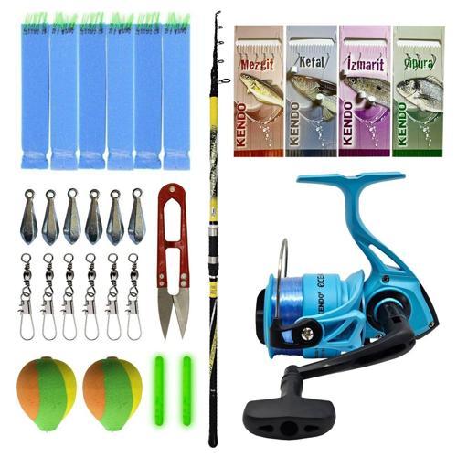 Olta Seti Kendo Spigola Surf 420cm 100-200 gr Kamış&Kendo Ocean Cast 5000 Olta Makinesi