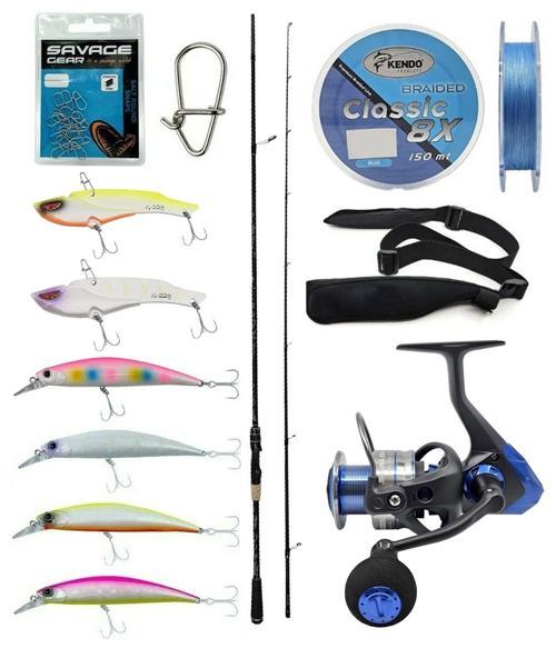 Spin Olta Seti Kendo Kenshi Pro 2.65m 10-35gr Spin Kamışı&Okuma Safina 3000A Olta Makinesi