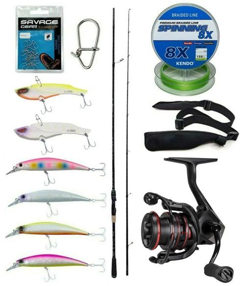 Spin Olta Seti Kendo Kenshi Pro 2.73m 12-45gr Olta Kamışı&Okuma Ceymar HD CHD-2500A 7+1BB Olta Makinesi