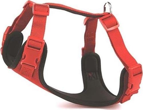 Havalı Dokuma Köpek Göğüs Tasması Large Kırmızı 2x55-65 Cm