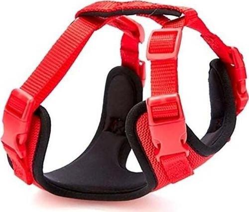 Havalı Dokuma Köpek Göğüs Tasması Xsmall Kırmızı 1.5x35-45 Cm