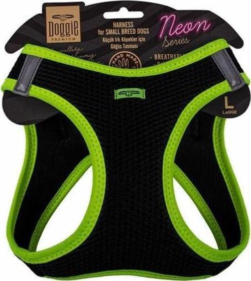 Havalı Dokuma Neon Küçük Irk Köpek Göğüs Tasması Large Sarı 42-48 Cm