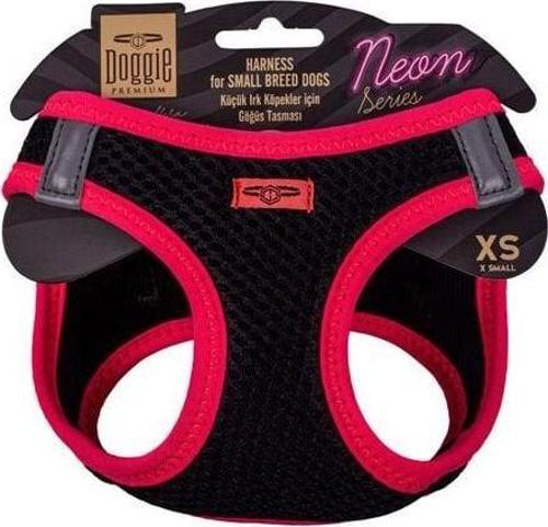 Havalı Dokuma Neon Küçük Irk Köpek Göğüs Tasması Xsmall Pembe 30-34 Cm