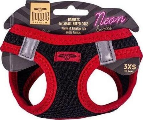 Havalı Dokuma Neon Küçük Irk Köpek Göğüs Tasması Xxxsmall Kırmızı 22-26 Cm