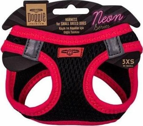 Havalı Dokuma Neon Küçük Irk Köpek Göğüs Tasması Xxxsmall Pembe 22-26 Cm
