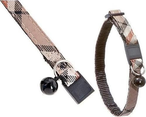 Ekose Kedi Boyun Tasması Kahverengi 10 Mm 30 Cm