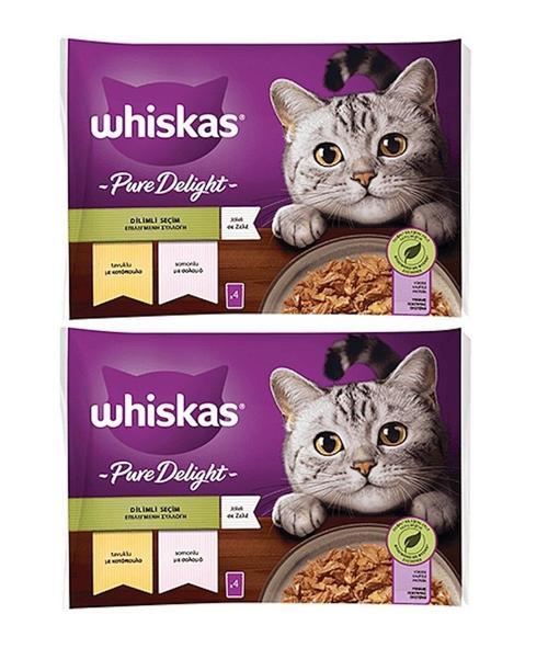 Pouch Pure Delight Jöle İçinde Tavuklu ve Somonlu Yetişkin Kedi Konservesi 8x85 Gr