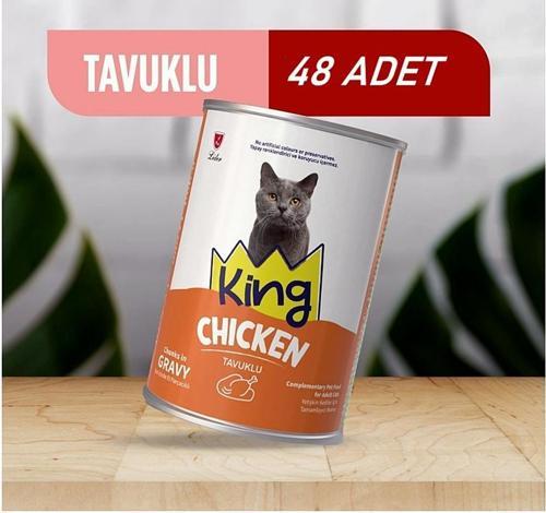 Sos İçerisinde Et Parçacıklı Tavuklu Kedi Konservesi 400 Gr*48 ADET