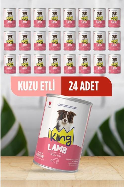 Sos İçerisinde Et Parçacıklı Kuzu Etli Köpek Konservesi 400 Gr*24 ADET