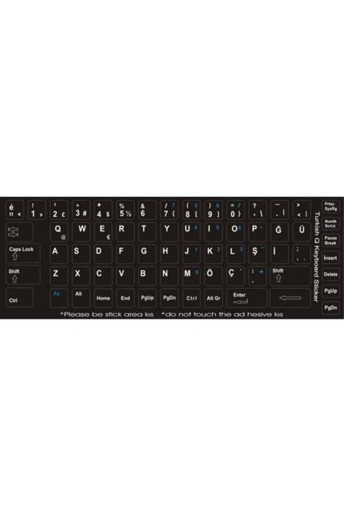 Rusça Klavye Sticker Notebook Ve Pc Uyumlu Klavye Etiketi - Silinmez