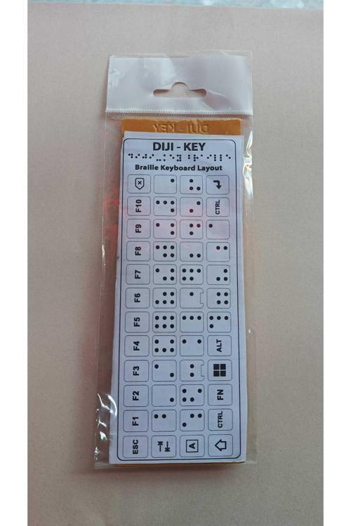 Braille Görmeyenler İcin Braille Alfabesi Pc Laptop Klavye Sticker Stiker