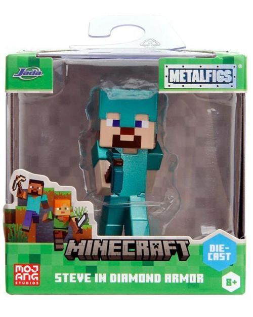 Minecraft Metal Tekli Figür Steve in Diamond Armor