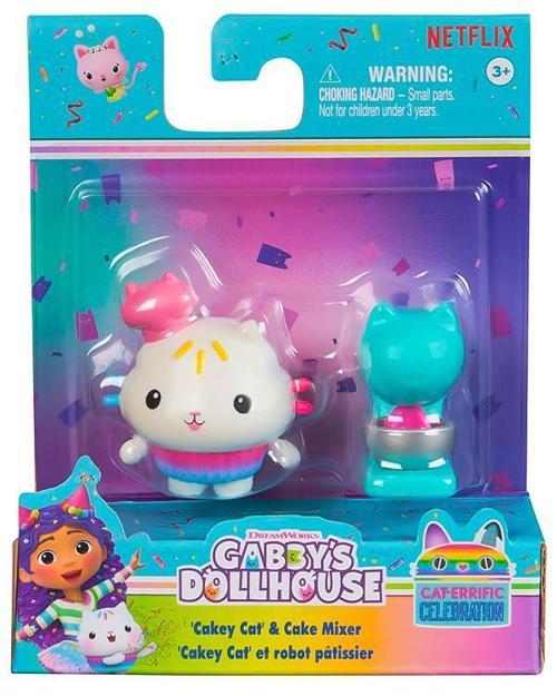 Gabbys Dollhouse Cakey Cat and Cake Mixer Figür ve Aksesuar Seti 20149925