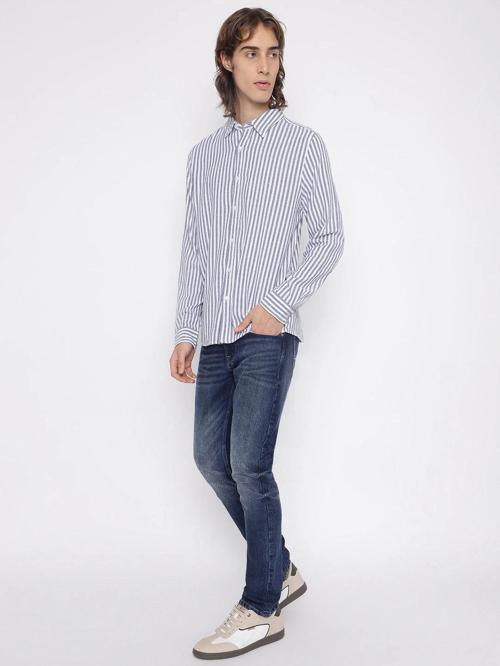 Parker Erkek Mavi Keten Karışımlı Gömlek M5YH16WHC20-F7IX