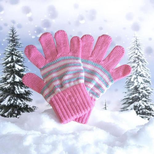 Kız Çocuk Eldiven Pembe 4-8 Yaş