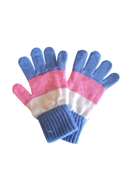 Garson Beden Kız Çocuk Eldiven Mavi Pembe 8-12 Yaş