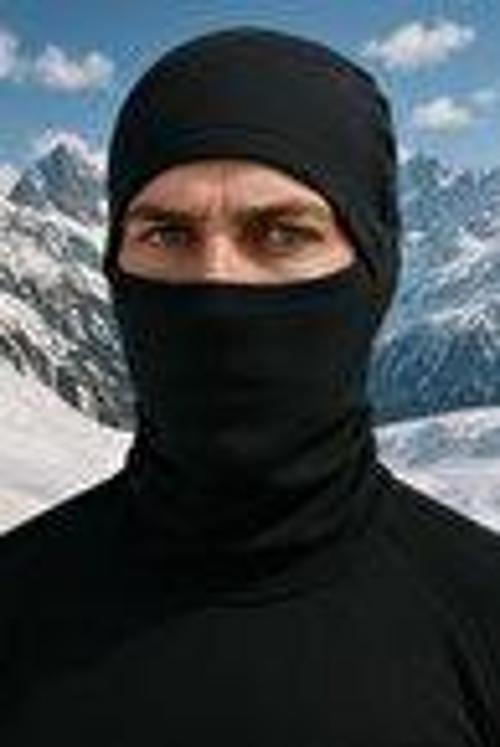 Motorcu Termal Siyah Kar Maskesi 