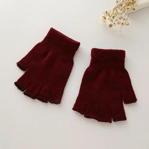 Tiriko Kadın Kesik Eldiven Bordo