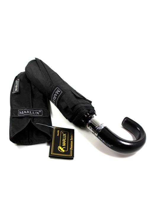 Silver Series Tam Otomatik Deri Baston Erkek Şemsiye